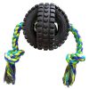 Pet Qwerks Single Rope X-Tire Jingle Ball